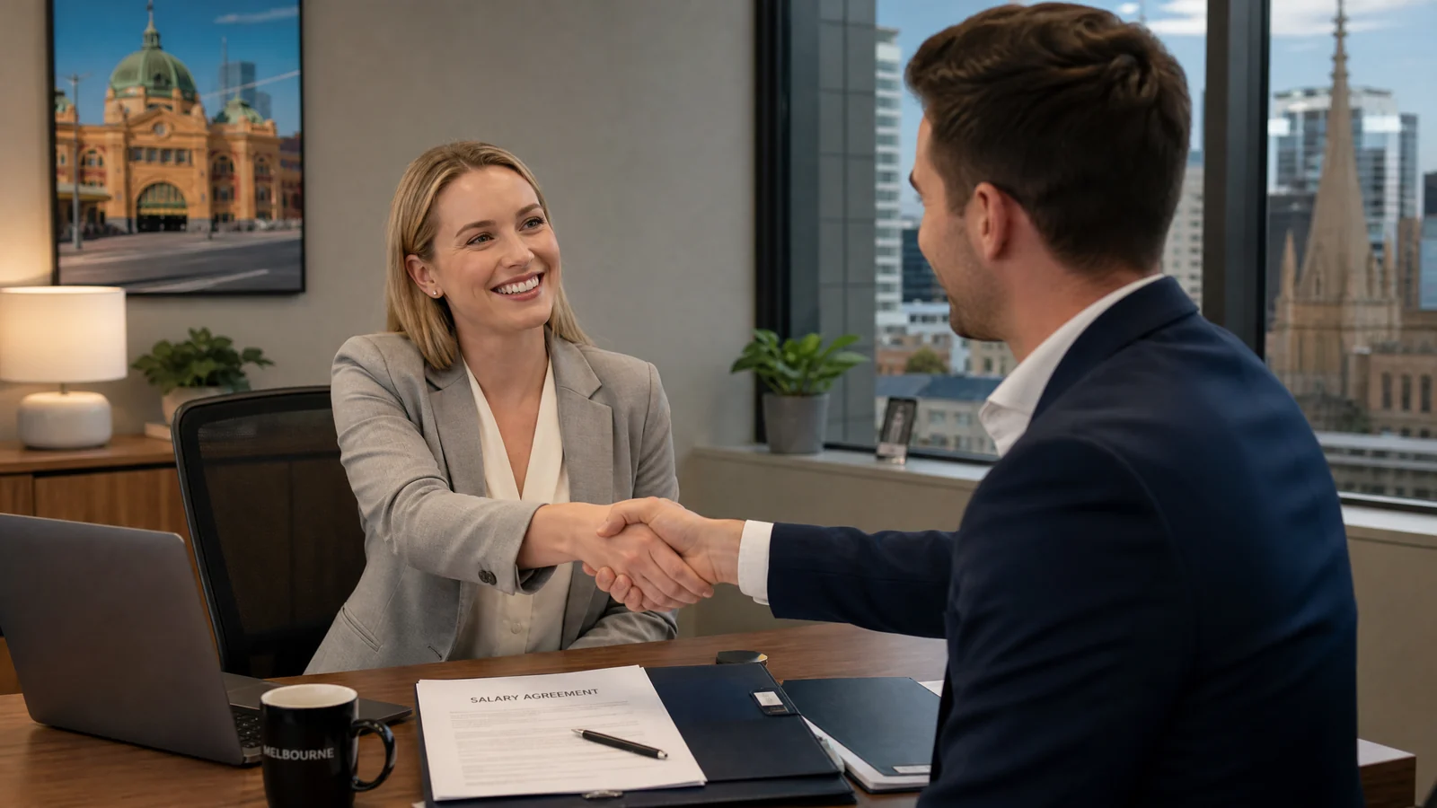 Salary negotiation discussion for a technology role.